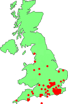 2005 Glow-Worm Sightings Map